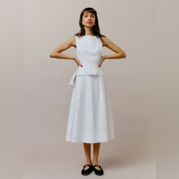 Reformation Dresses & Skirts - NEW Reformation Moya Linen Two Pieces - White Size 4